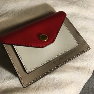 Celine Pocket Cardholder Pop Red